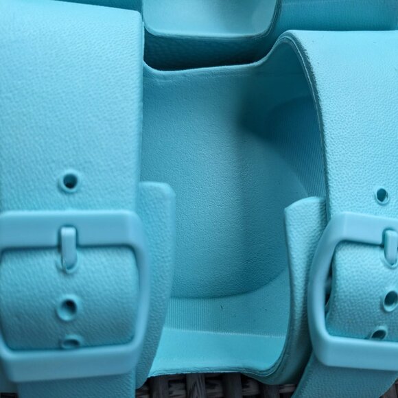 NWOT Women's Blue EVA Two Band Footbed Slide Sandals - Shade & Shore Size: 11 - Picture 3 of 5